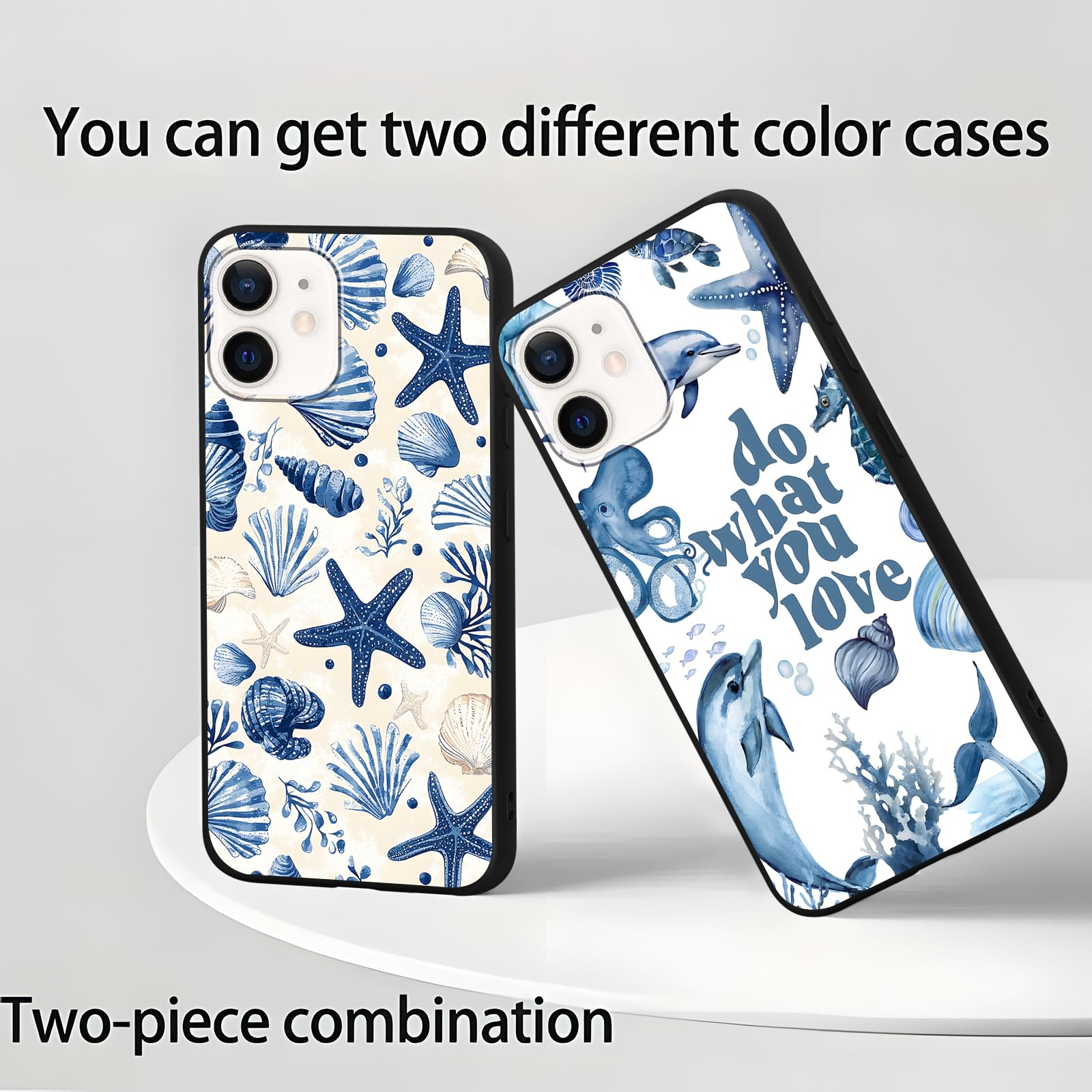 Amazon.com: Zrutru 2 Pack Cute Ocean Phone Case for iPhone 12/12