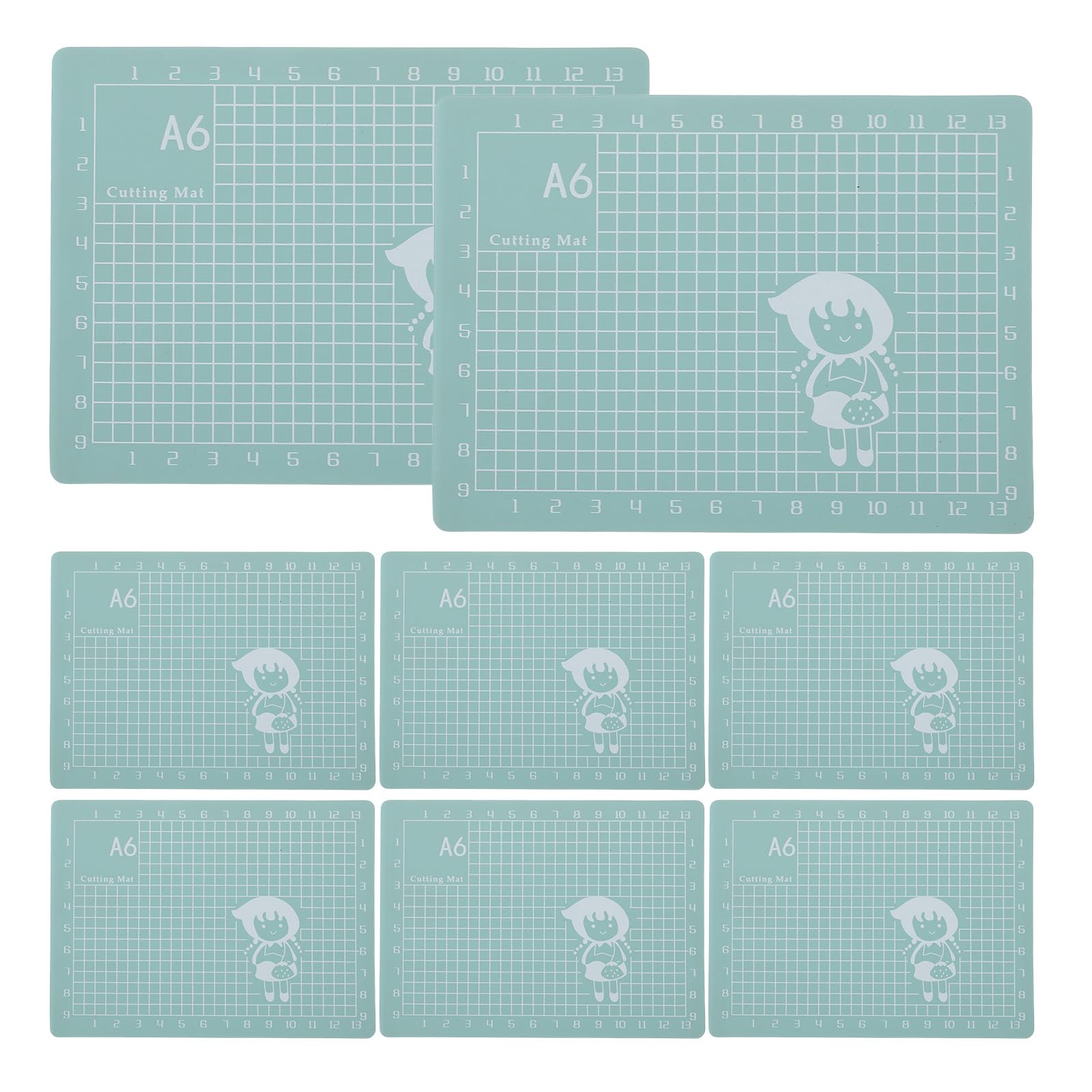 Housoutil 8 pezzi Tappetino da Taglio PVC Antiscivolo Doppia Faccia per Scrapbooking Cucito Progetti Creativi e Studenti Design e Portatile