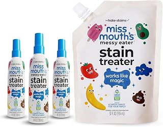 Miss Mouth's Messy Eater Stain Treater 32oz XL Pouch and 3 4oz bottles