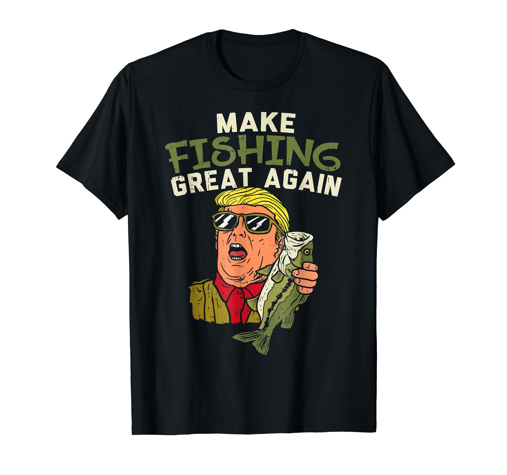 Make Fishing Great Again Trump FunnyFisherman Angler Gift T-Shirt