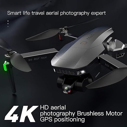 Miniatura 2 de ZLL SG907 MAX Drone con cámara 4K, cardán de 3 ejes, cuadricóptero plegable GPS FPV con motor sin escobillas, sígueme, 25 minutos de tiempo de vuelo