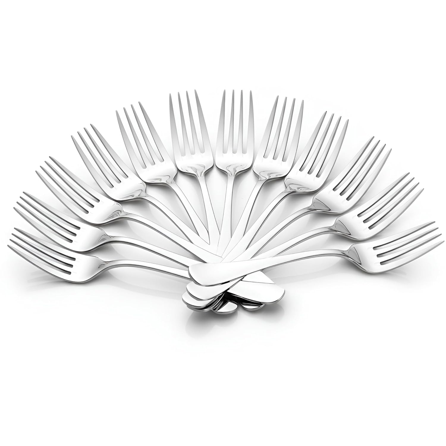 Parage 12 Pieces Stainless Steel Dinner Forks Set – Fork Set for Home and Kitchen, 12-Pieces Fruit Fork for Dining Table, Shiny and Sturdy Handle Forks with Round Edge Parage 12 Pieces Stainless Steel Dinner Forks Set – Fork Set for Home and Kitchen, 12-Pieces Fruit Fork for Dining Table, Shiny and Sturdy Handle Forks with Round Edge