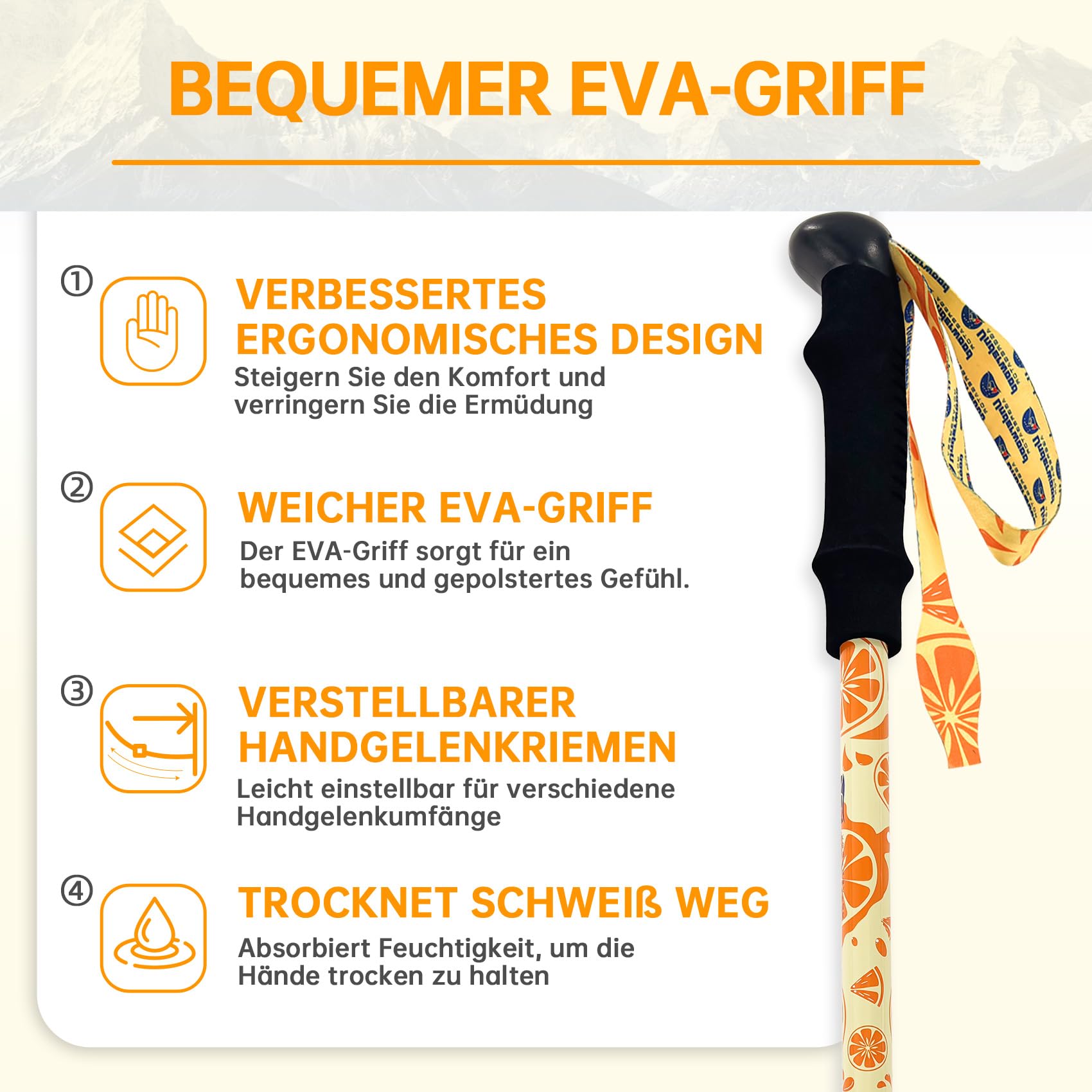 UnderwoodAggregator zusammenklappbare Trekkingstöcke für Kinder – leichte, verstellbare Wanderstöcke, 2er-Pack, zusammenklappbare Aluminiumstöcke für Kinder Wandern/Skifahren (6–12 Jahre)