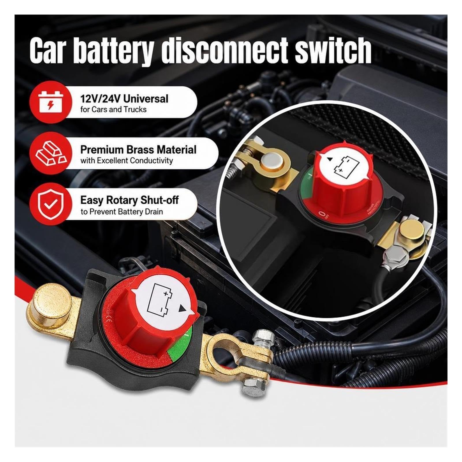 Interrupteur de déconnexion de la batterie du poste supérieur