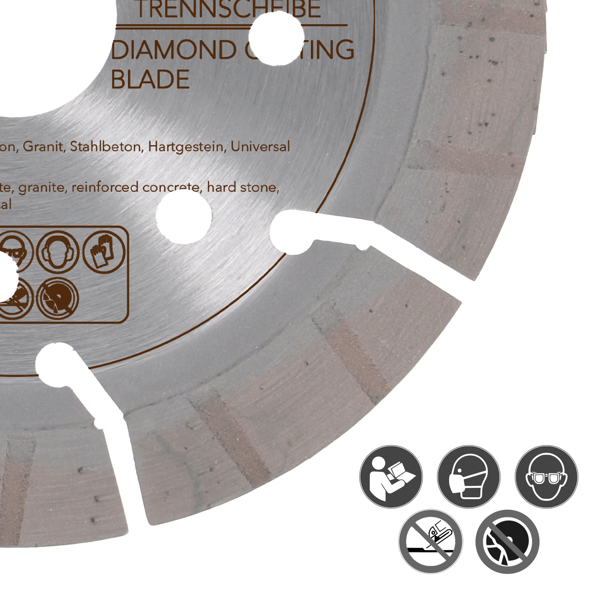 PRODIAMANT Profesjonalna diamentowa tarcza do cięcia betonu / granitu Oxx 115 mm x 22,2 mm diamentowa tarcza do cięcia PDX82.118 115 mm do kamienia naturalnego, produktów betonowych, materiałów średniej twardości i twardych odpowiednia do szlifierek kątow
