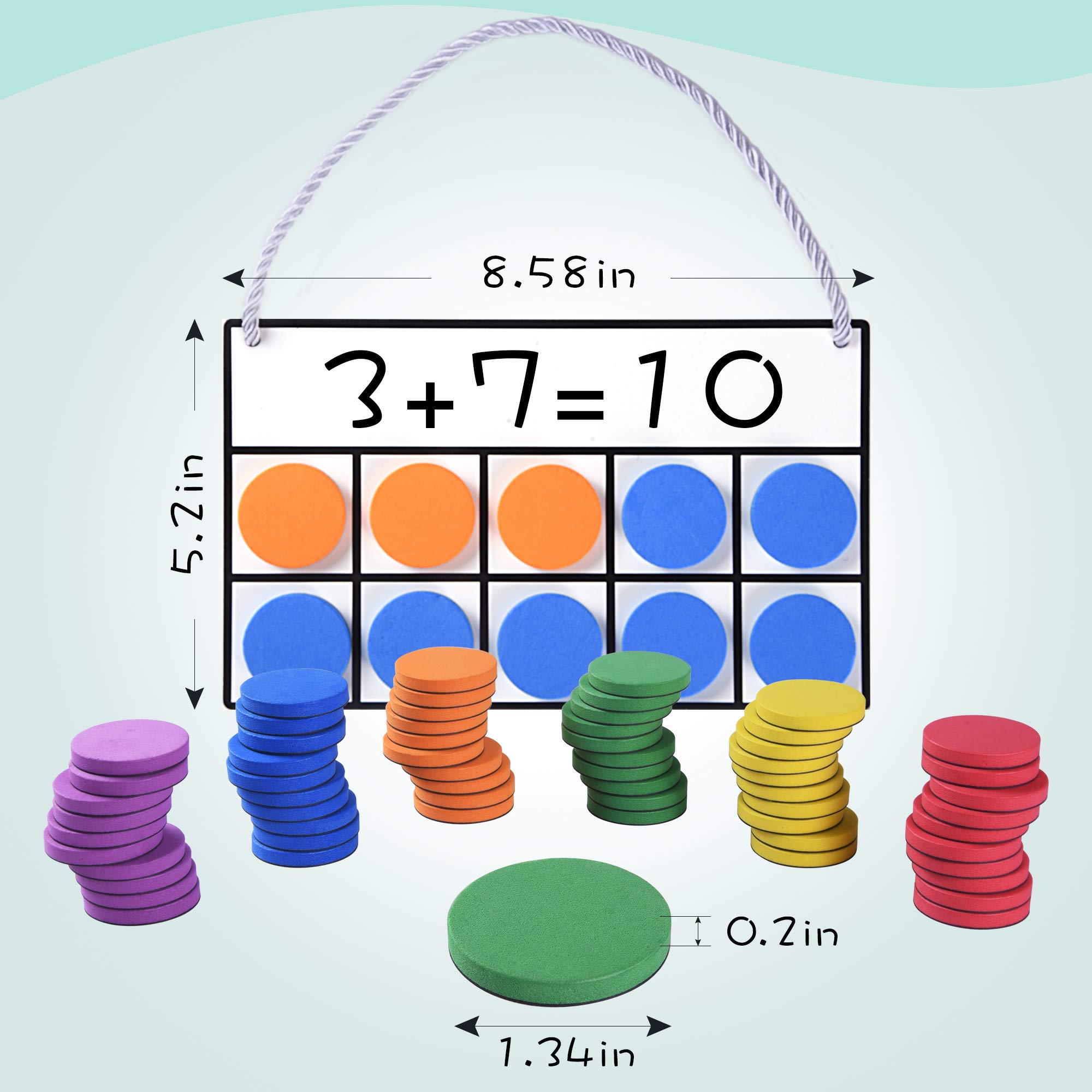 Buy TenFrame Set, 6 Ten Frames and 60 Colorful Math
