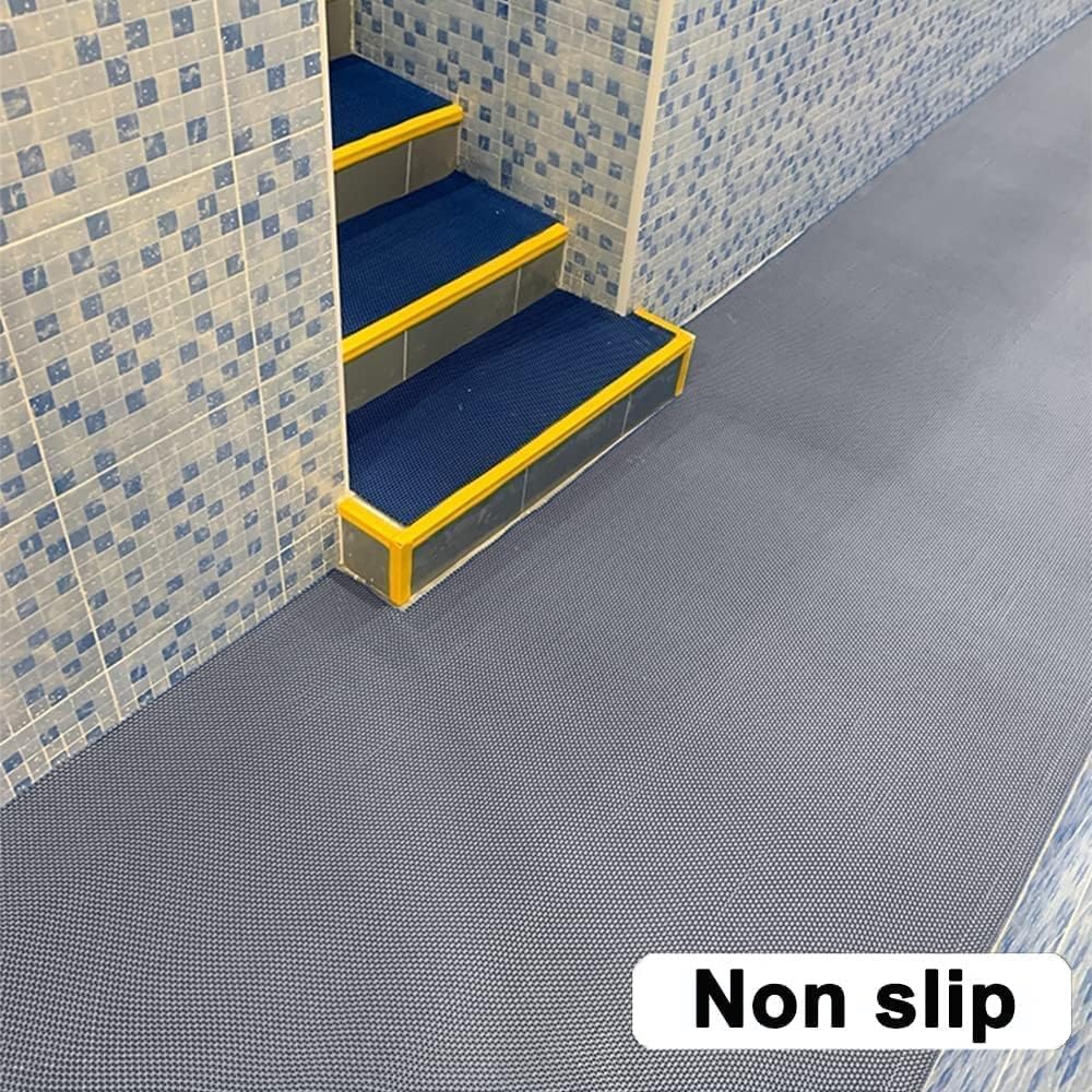 Drainage Bodenmatte PVC Duschmatte 5mm Dicke, rutschfest Kommerzielle Matte, Antirutschmatte Duschmatte Mesh Hohlmatte for Nassbereich Küche Schwimmbad Waschraum Restaurant,0,9-1,4m, 1-20m,(1.4*20m)