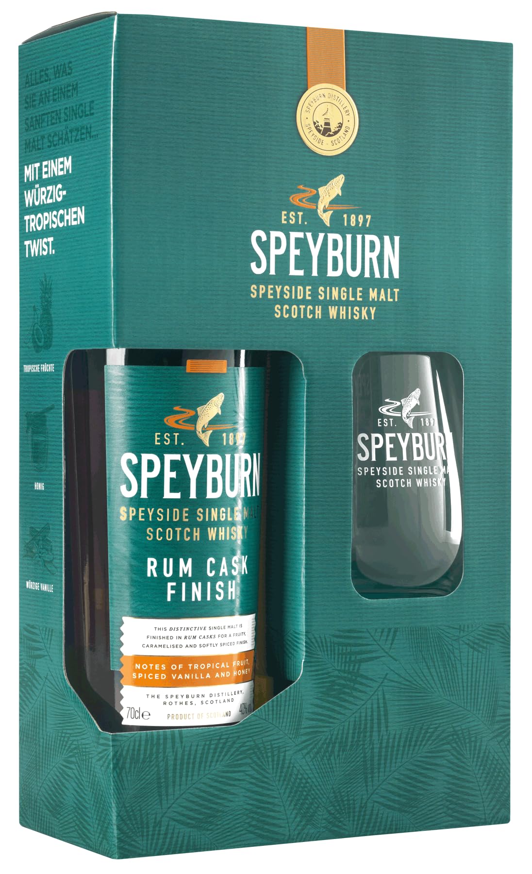 Speyburn GB Rum Cask mit Glas 40% 700ml
