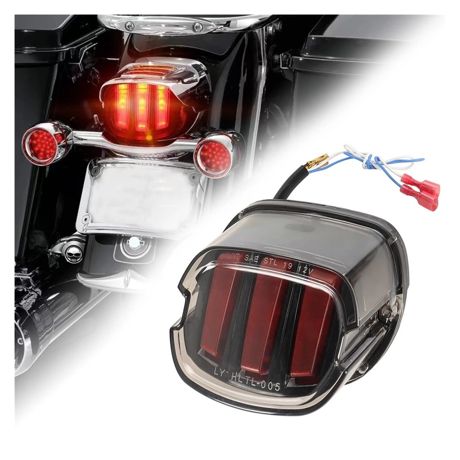Fanale Posteriore a LED per Moto, indicatori di direzione e Freno, Luce Posteriore per Harley, Davidson, Sportster, Softail, Dyna, Accessorio, indicatori di Stop