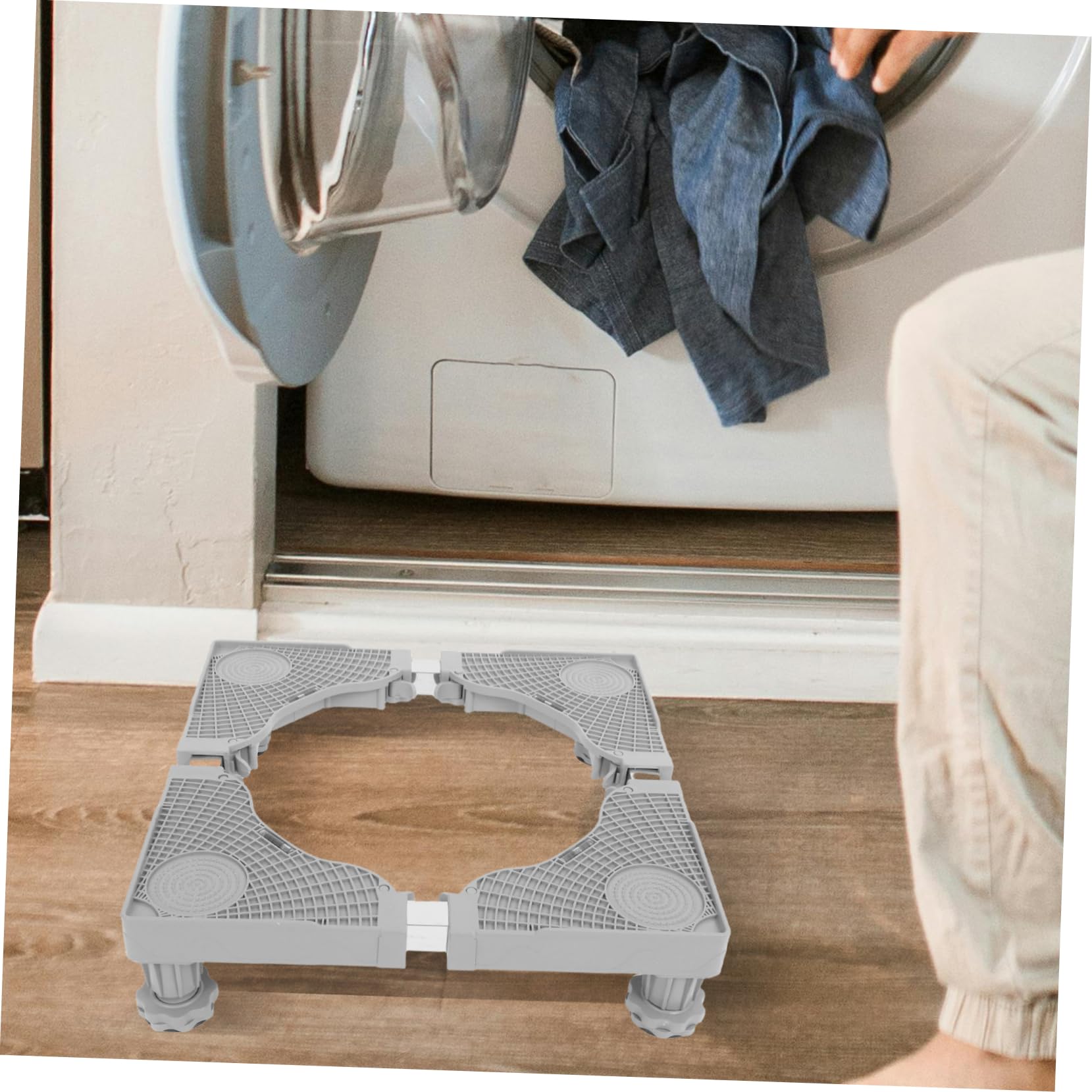 Cabilock Soporte Ajustable Para Lavadora Base De Electrodomésticos Pedestal Antivibración Frenado Estable