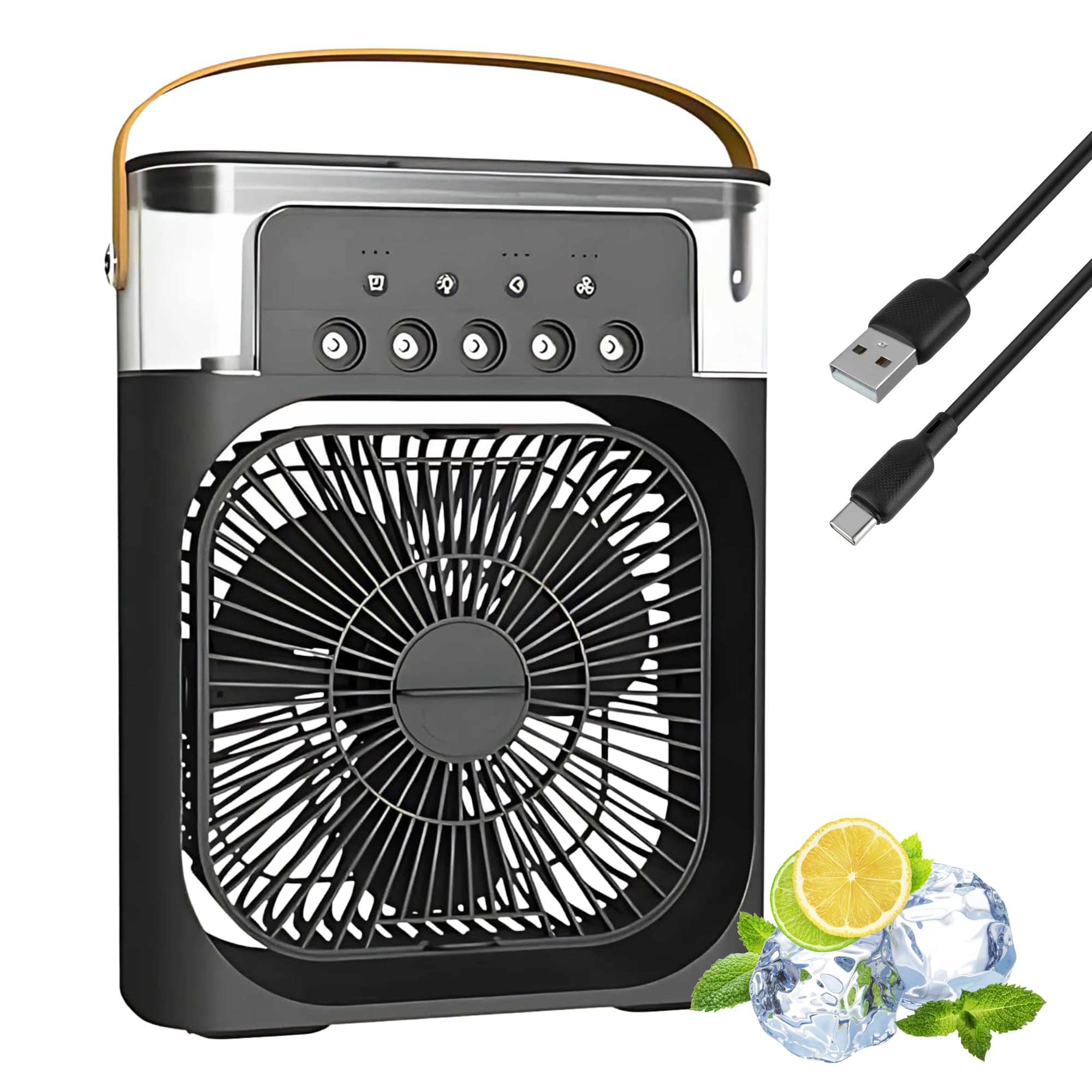 (Enjoy calm Summer With 15 Years Warranty) Transform your environment with the Portable Air Conditioner Fan. Perfect forr offices, and kitchens, this USB-mini cooler_Multicolor-image-7