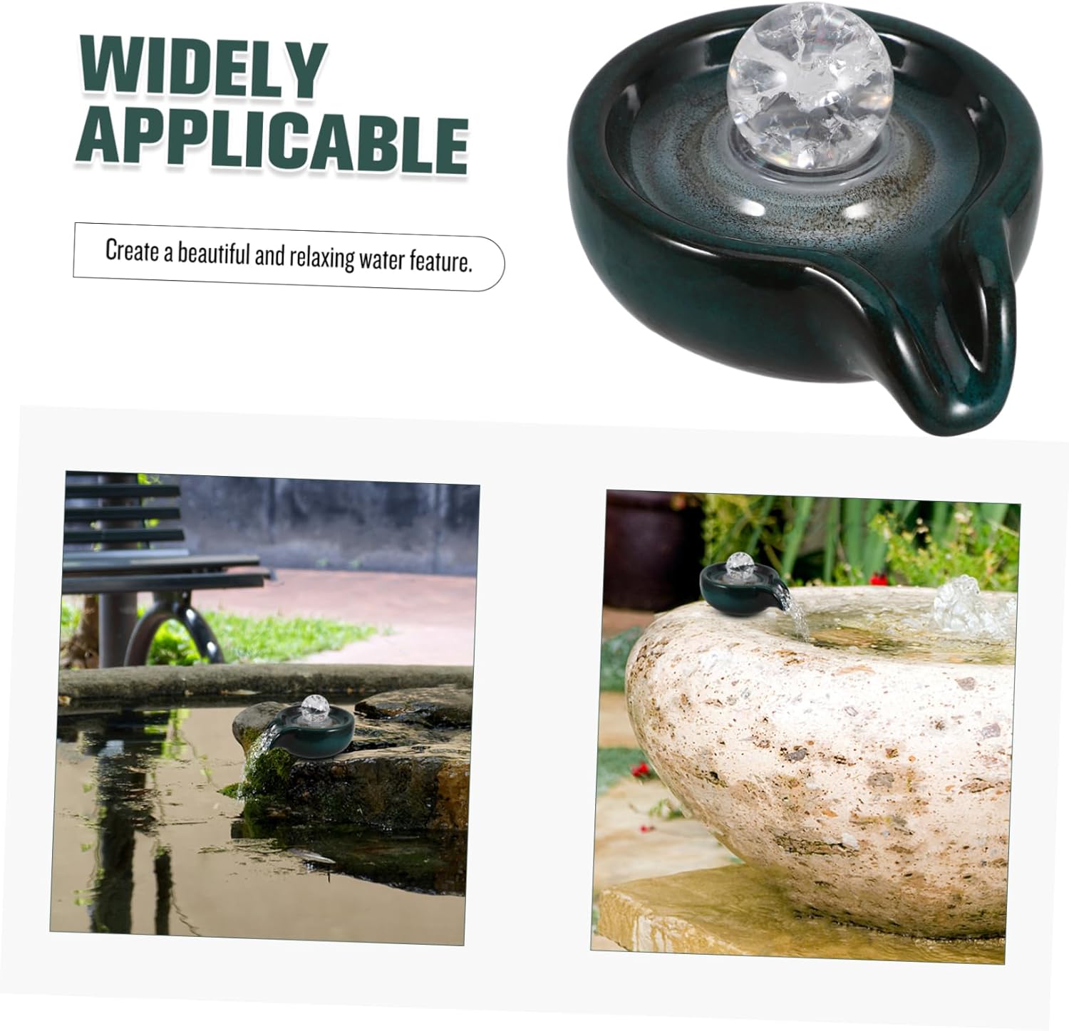 ORFOFE Outdoor Fountain Spout Accessory for Landscape Courtyard Water Fountain Waterfall Decor