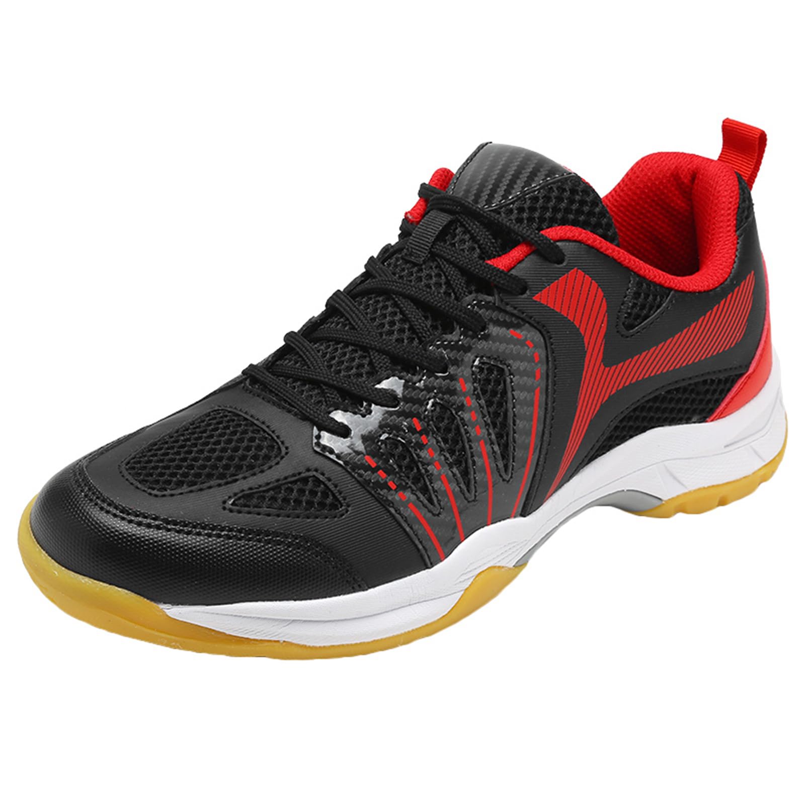 JiuQing Buty do badmintona Męskie damskie lekkie trampki do tenisa Pickleball oddychające tłumiące buty do chodzenia
