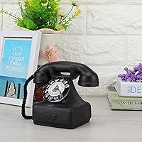 Vista 2 de Tbest Teléfonos giratorios para teléfono fijo, teléfono falso teléfono fijo para el hogar, vintage, retro, antiguo, teléfono fijo, teléfono, hogar