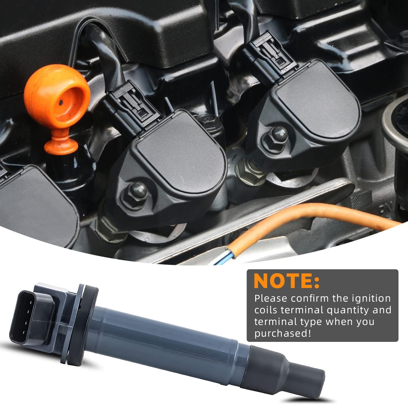 DEAL Ignition Coil Pack, Compatible with Toyota Camry Avalon Highlander Sienna Solara Lexus ES300 RX300 ES330 RX330 RX400h 3.0L 3.3L V6, Replaces# UF-267 C1175, 6PCS