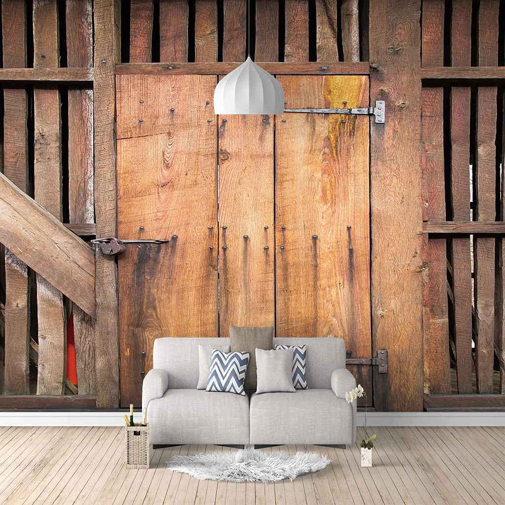 Papier peint panoramique personnalisé cabane d'époque poster géant 350x256