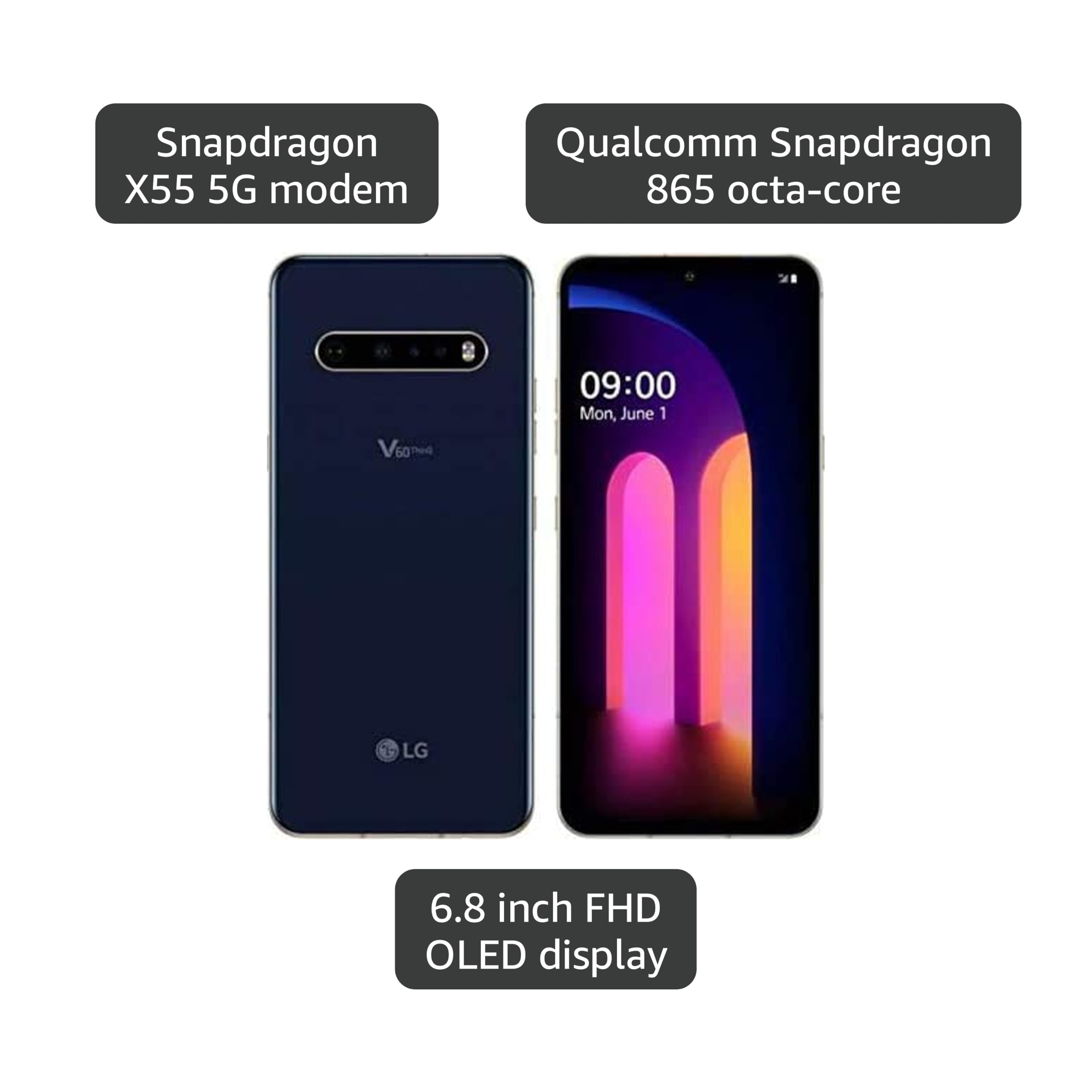 Amazon.com: LG V60 ThinQ 5G 128GB Android Smartphone LM-V600TM Amazon.com: LG V60 ThinQ 5G 128GB Android Smartphone LM-V600TM