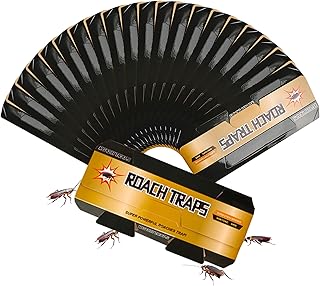 Roach Trap Sticky Glue Traps (20 Pack) for Cockroach and Bugs | Long Lasting and Strong Sticky Cockroach Catcher | Non-Toxic | No Need to Chase a Cockroach with Your Shoe at Hand!