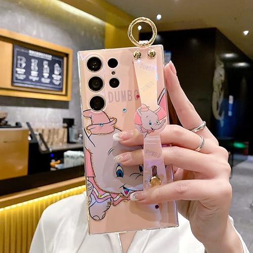 Miniatura 6 de Funda para Samsung Galaxy S23 Ultra de 6.8 pulgadas, brillante con soporte de correa, diseño chapado en IMD de silicona, a prueba de golpes, funda