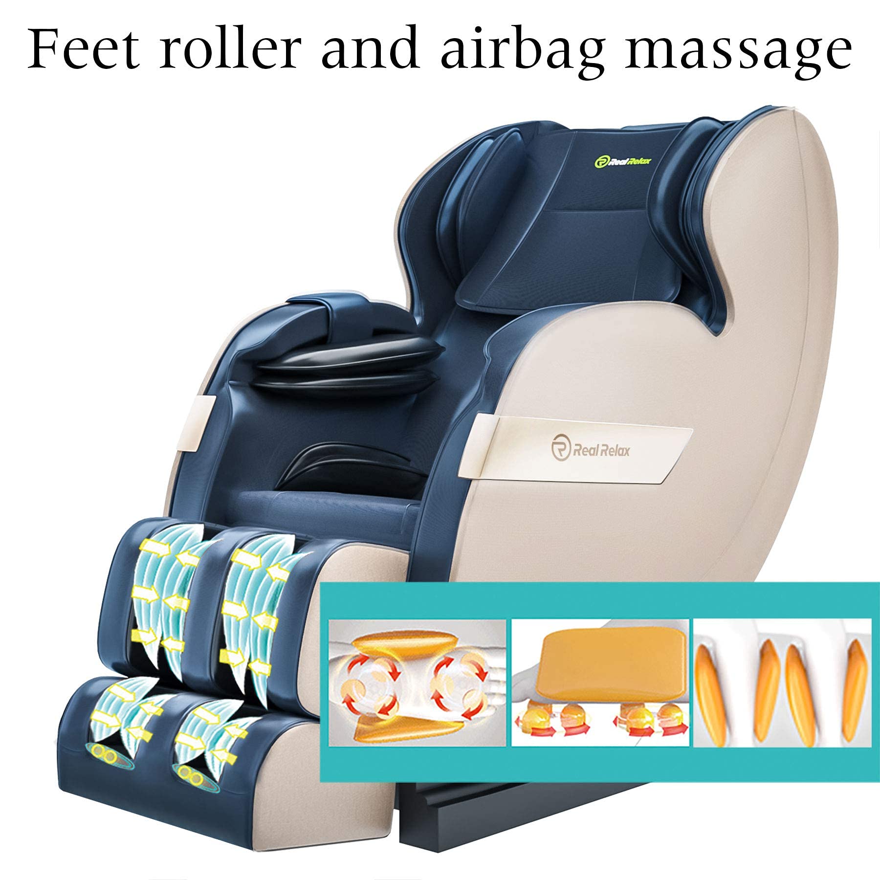 Real Relax Massage Chair, Full Body Zero Gravity Shiatsu Massage