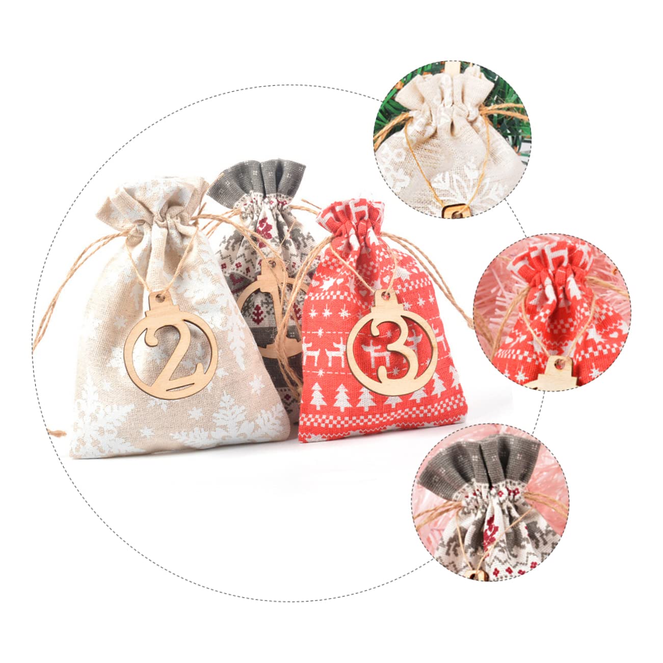 Beavorty Sacchetti Regalo di Natale Cerniera Sacchetti per Caramelle e Snack per Regali di Natale Bomboniere o Contenitori per Dolci