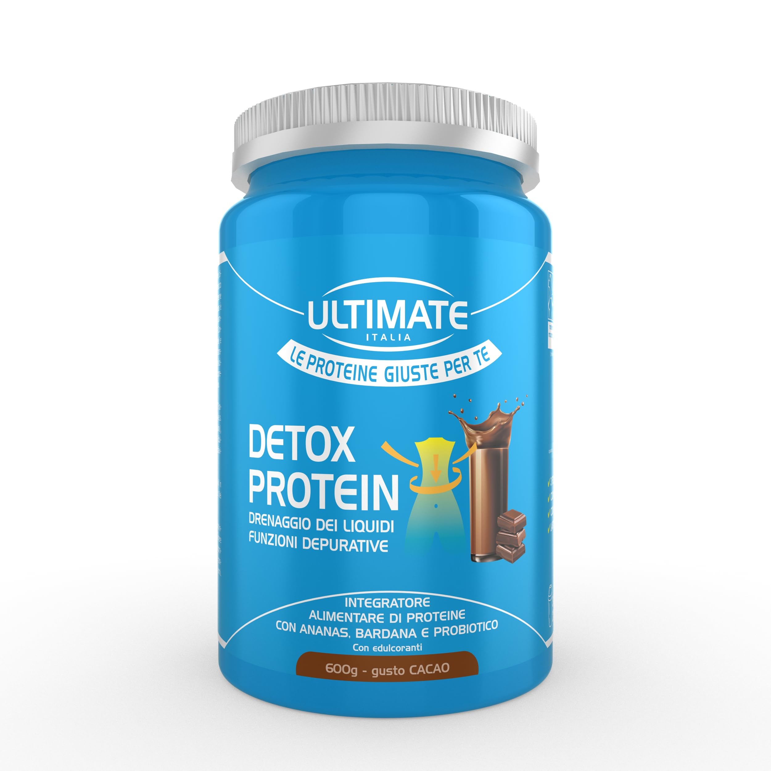 Detox protein cacao 600g - drenante - Ultimate Italia