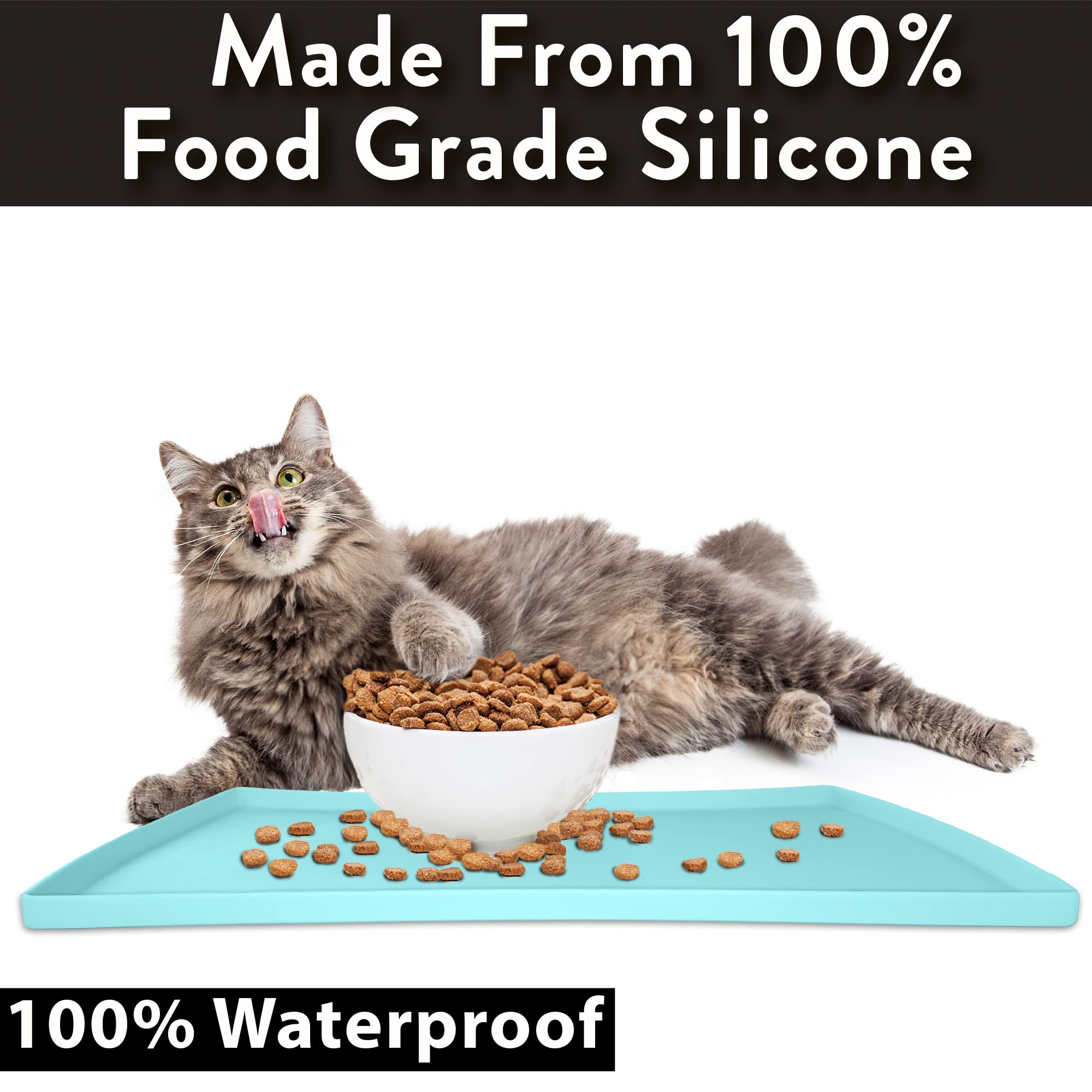 Catgurucat Food Mat Small And Large Pet Feeding Mat 100