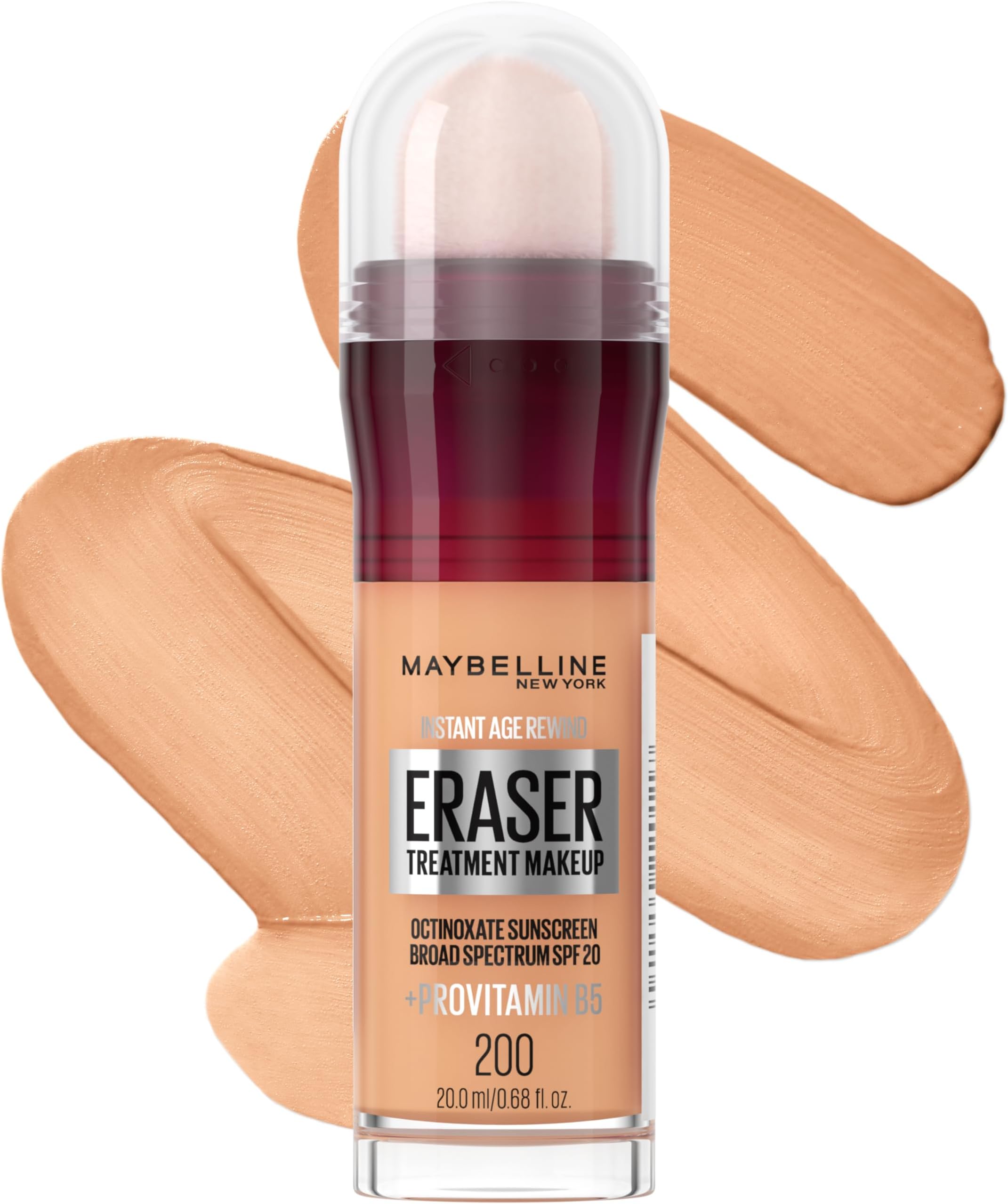 Instant Age Rewind Eraser Treatment Makeup with SPF 18, Anti Aging Concealer Infused with Goji Berry and Collagen, Creamy Natural, 1 Count
