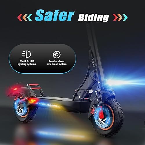 Miniatura 15 de IENYRID Scooter eléctrico M4 para adultos, velocidad máxima de 28 Mph y rango máximo de 31 millas, motor de 800 W, scooter plegable para viajes