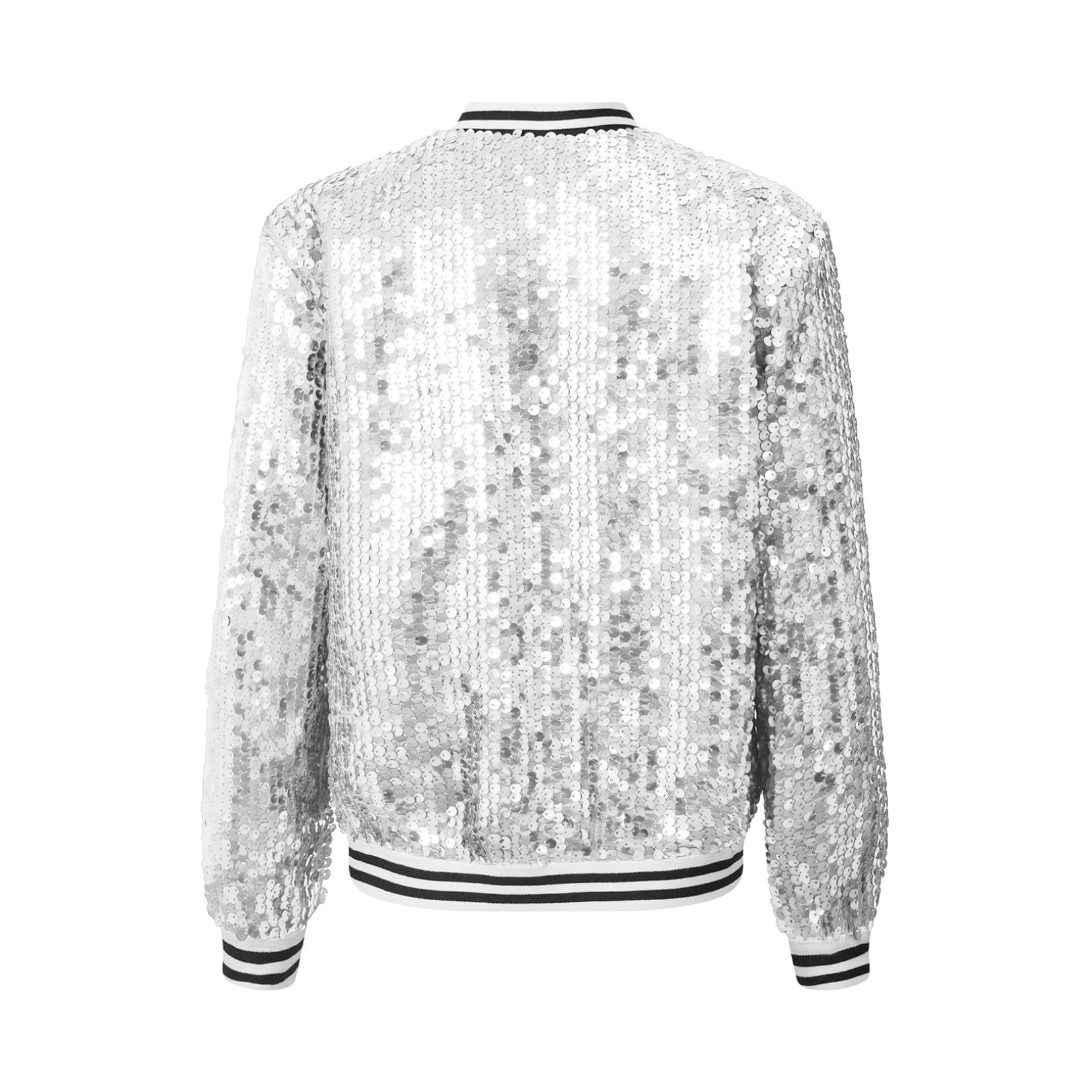 Renvena Chaqueta de béisbol para niña, bomber, informal, blazer brillante