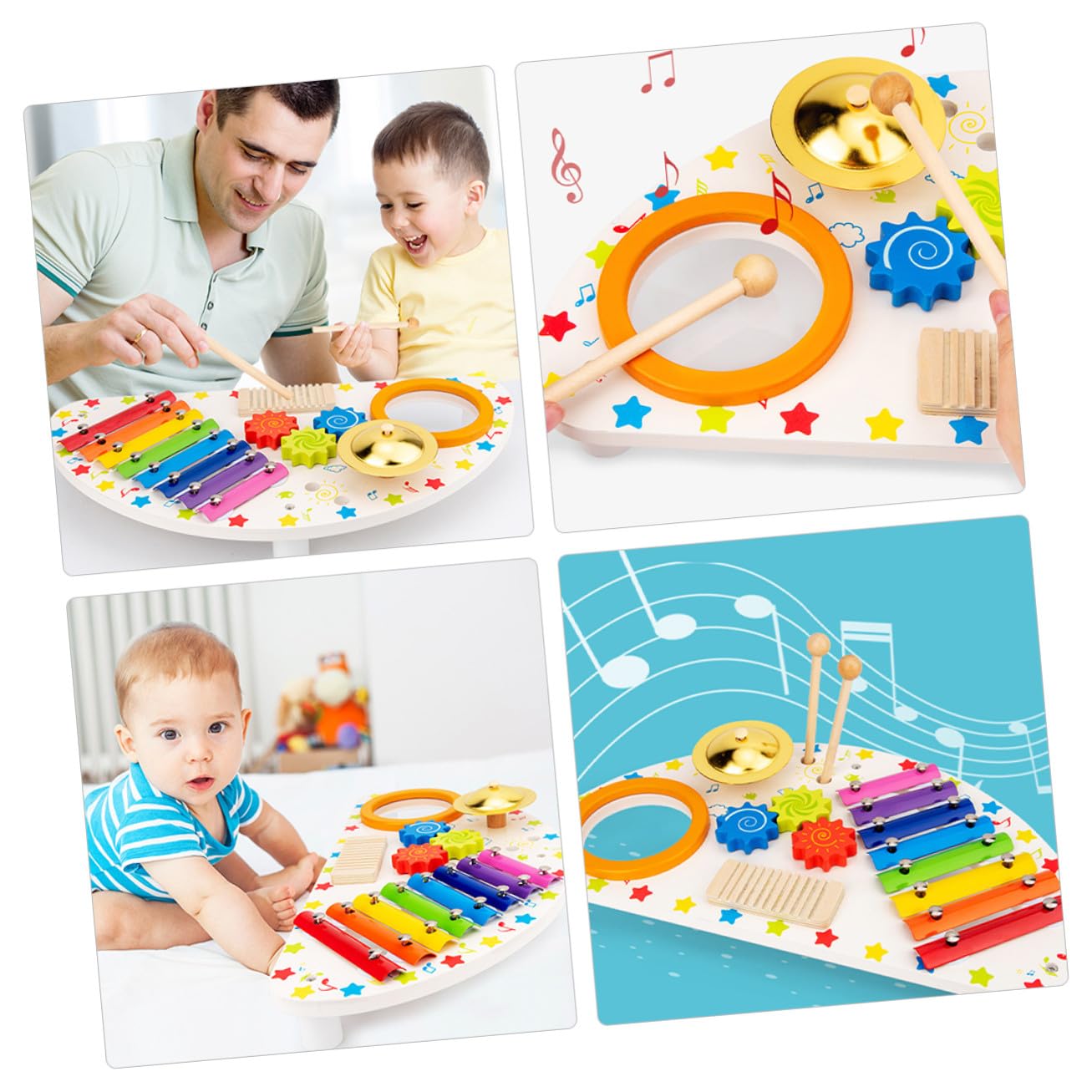 ORFOFE Xilófono de Juguete para Bebés Instrumentos Musicales de Madera para Pequeños Xilófono Musical para Primera Infancia