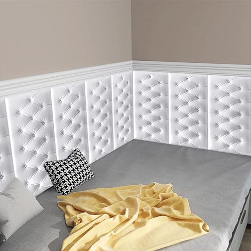 Miniatura 1 de Calcomanías de pared anticolisión, tapete de pared suave autoadhesivo impermeable para el hogar, panel de pared autoadhesivo 3D, para dormitorio de