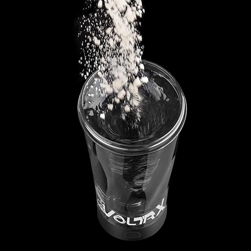 Miniatura 10 de VOLTRX Botella mezcladora eléctrica de proteínas de alta calidad, hecha con Tritan, sin BPA, vaso mezclador portátil Vortex de 24 onzasvasos