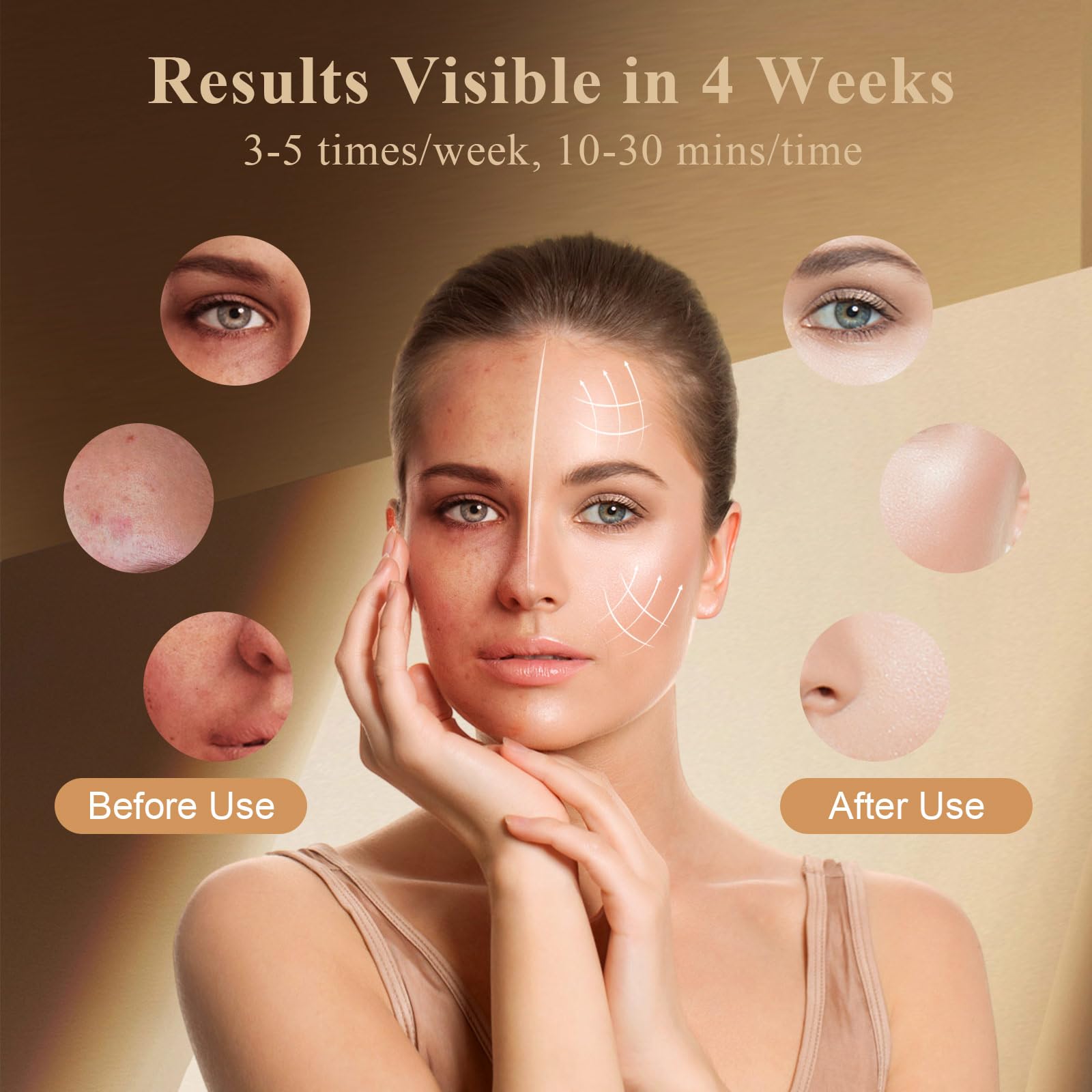 Thérapie par la lumière rouge pour le visage, masque facial LED 7 couleurs, proche infrarouge, 850 nm, appareil portable et rechargeable pour soins de la peau à la maison et en voyage