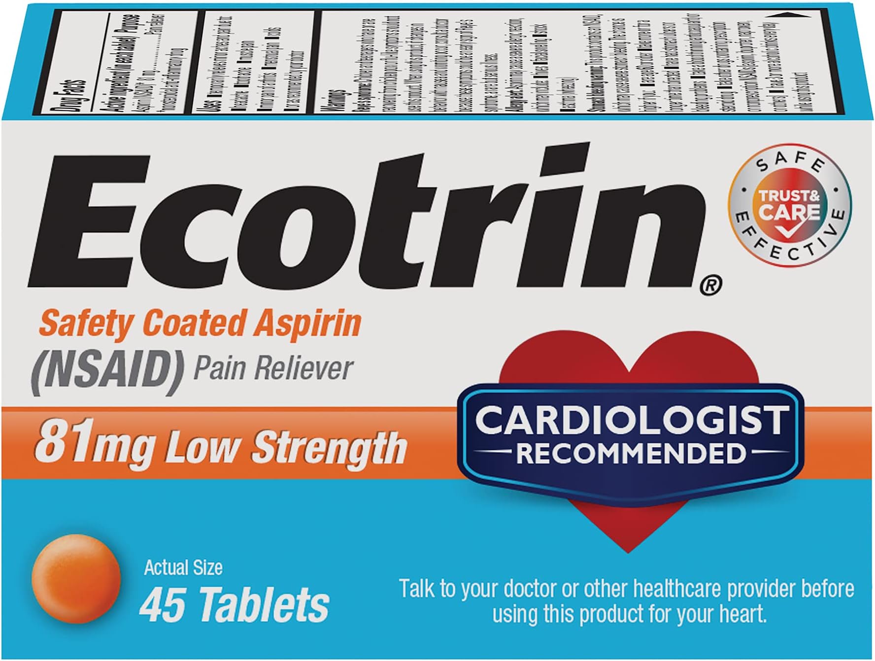ECOTRIN ADULT LOW DOSE 81MG (45 tablets)