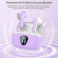 Vista 5 de Wireless Earbuds, Bluetooth 5.4 Headphones HiFi Stereo, Bluetooth Earbuds with ENC Noise Cancelling Mic,IP7 Waterproof in Ear Earphones, 48H, LED