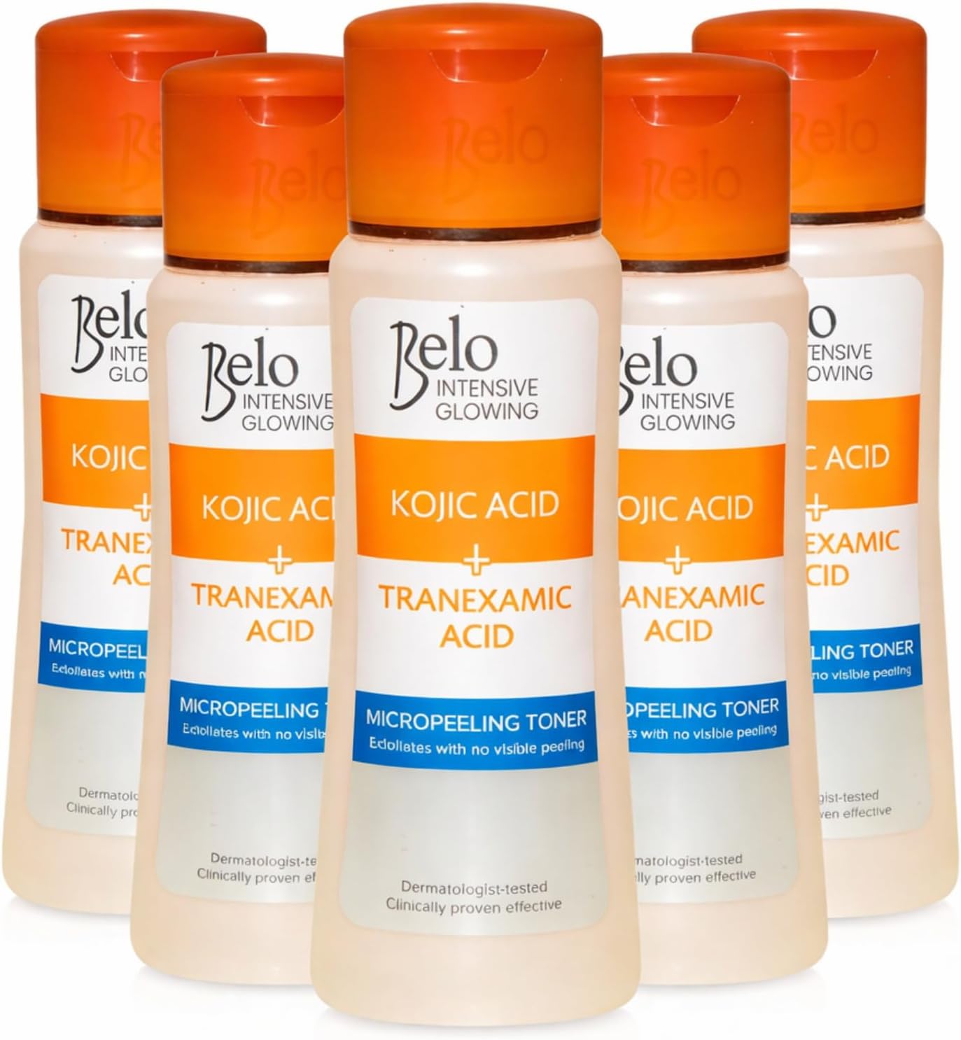 Belo Essentials Intensive Toner with Tranexamic Acid, Helps Improve Skin Clarity, Gently Exfoliates, Removes Impurities, Cleanses Pores, Brightens Dull Skin, Refreshing Daily Toner - 60ml x 3 Bots