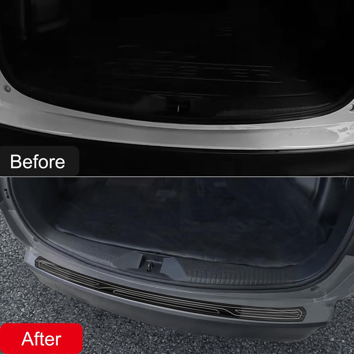 for Subaru Forester 2025 Steel Outer Rear Bumper Guard Plate Cover Trim 1pcs Car Accessories (Black)