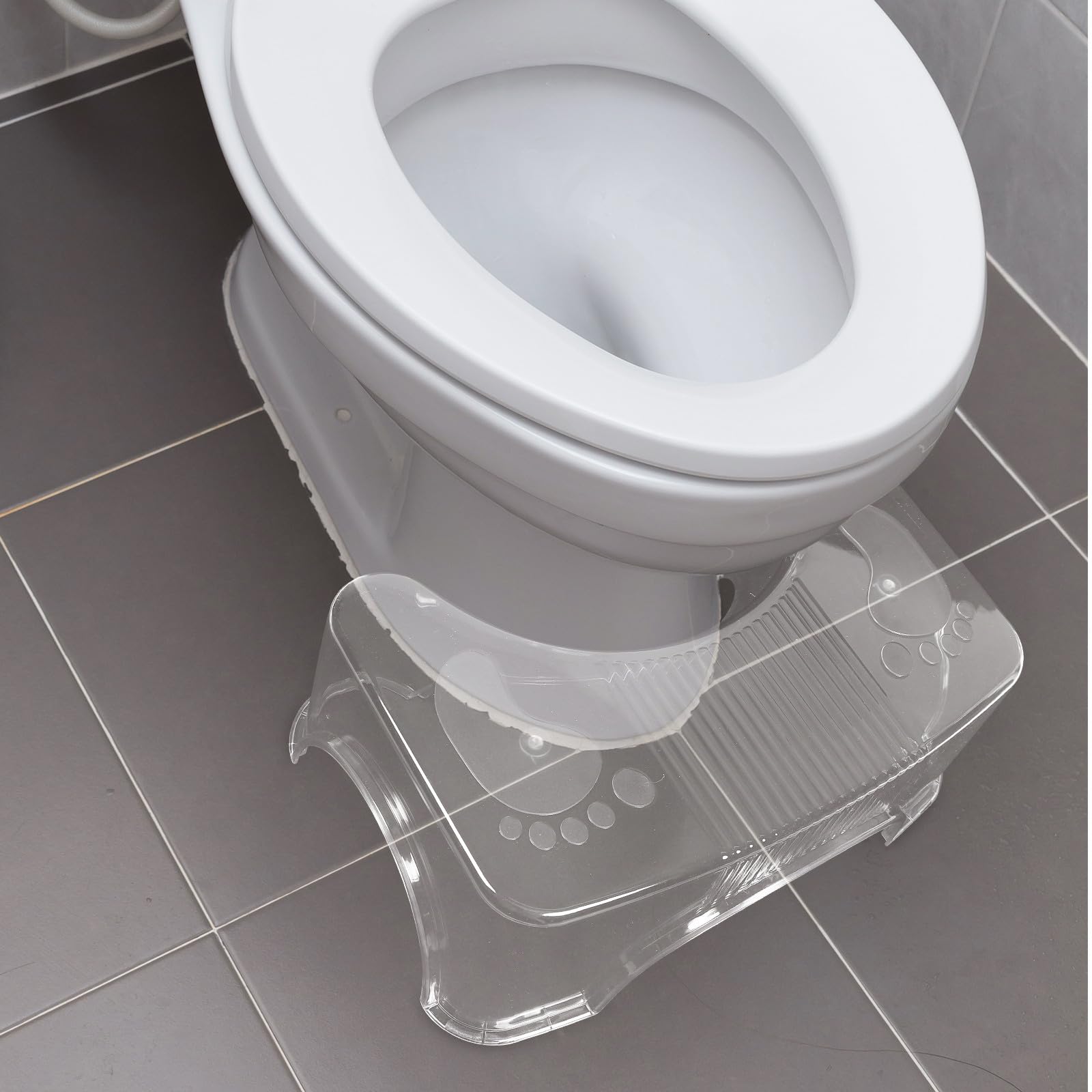 Taburete Entrenamiento del Baño Transparente Multifuncional de Pet Antideslizante Ligero y Moderno para Baño y Hogar Adecuado para Niños y Personas Mayores