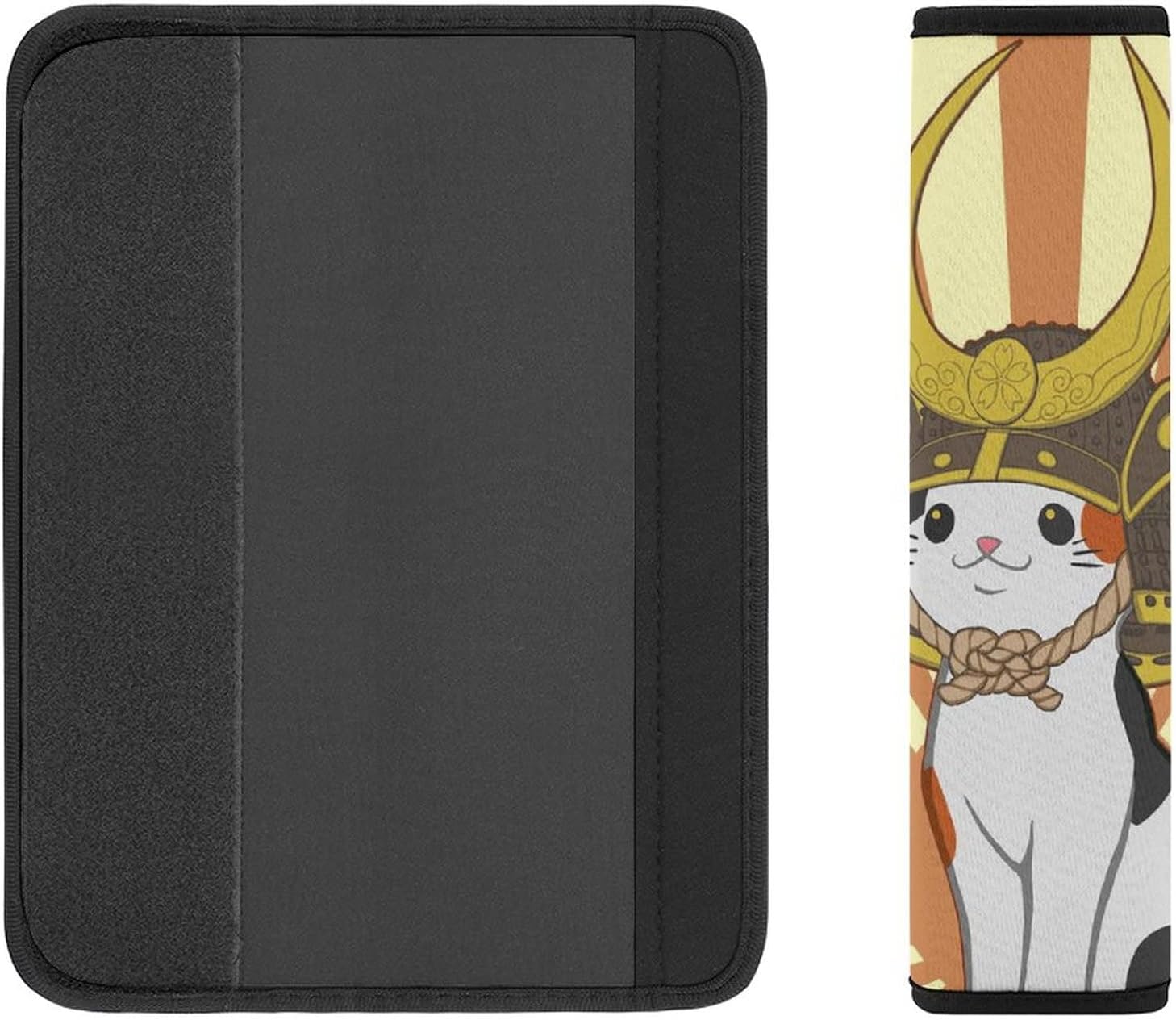 Japanese Bobtail Cat Wears Samurai Car Seat Belt Pads Cover Durable Seat Belt Shoulder Strap Cover Cushion Protector Car Accessories : Automotive