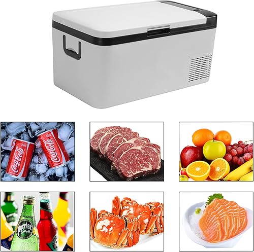 Miniatura 7 de Refrigerador portátil para automóvil, 1224 V CC y 110-240 V CA (-4 F  68 F) 18 L19 cuartos de galón, mini refrigerador para RV, furgoneta, vehículo,
