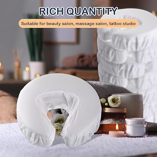 Miniatura 2 de Tatuo 12 fundas para cuna facial para masaje, fundas para reposacabezas de masaje, microfibra a granel, reutilizables, suaves, gruesas, para mesa de