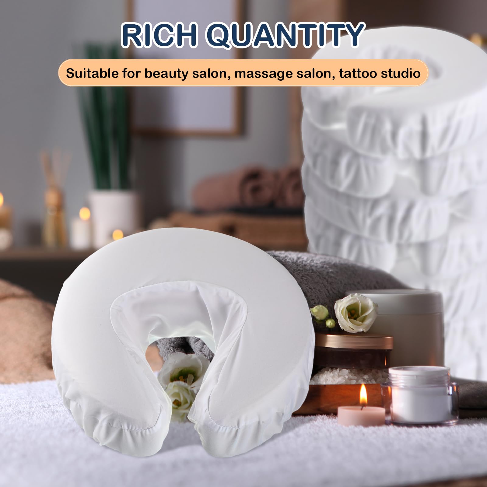 Face Cradle Covers for Massage - White -2 Face Cradle Covers for Massage - White -2