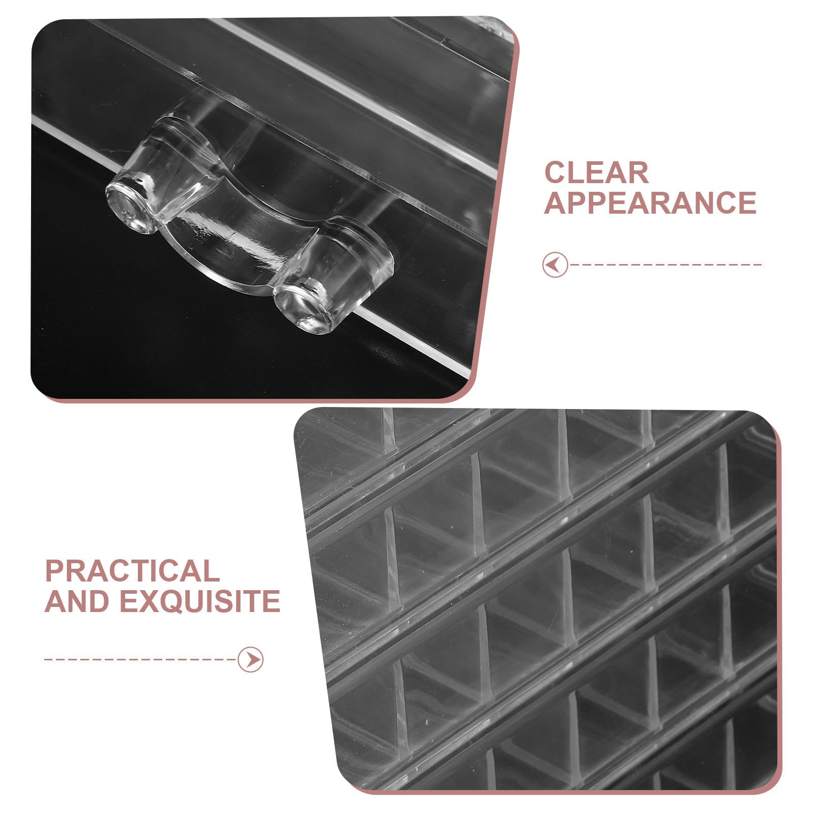 Caja Porta Collares Transparentes de Plástico 5 Cajones