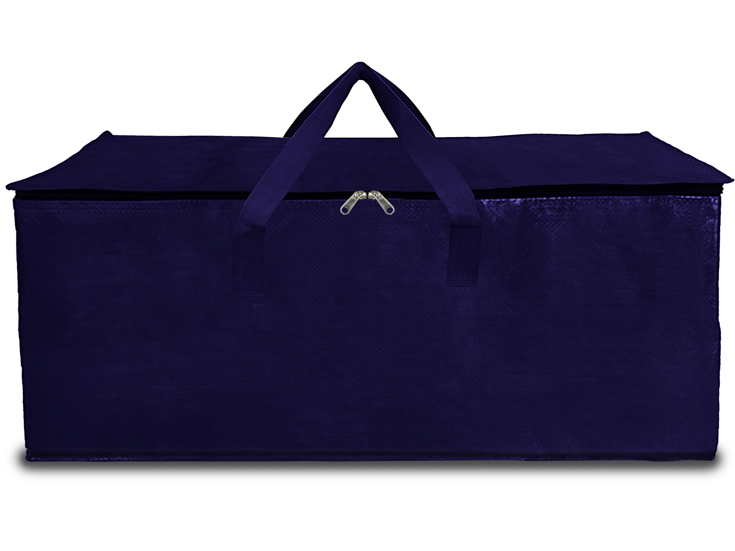 Shalimar Large Capacity Foldable Under Bed Storage/Duffle for Travel/Moving/Wardrobe Organizer Bag|Comfortable Handles|Water Resistant |28.5Lx13.5Wx13.5H Inches| Pack of 1 - Navy Blue