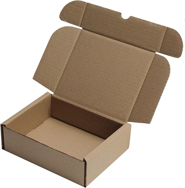 Shipping Storage Brown Boxes Postal MAILING Gift Packet Small Parcel Natural Cardboard Size: 17cm x 14cm x 5.5cm 7" x 5.5" x 2.25" (20)