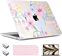 Vista 8 de TWOLSKOO for M4 MacBook Air 13.6 inch Case 2025-2022 Release M4 A3240 M3 A3113 M2 A2681, Plastic Hard Shell & Screen Protector & Keyboard Cover &