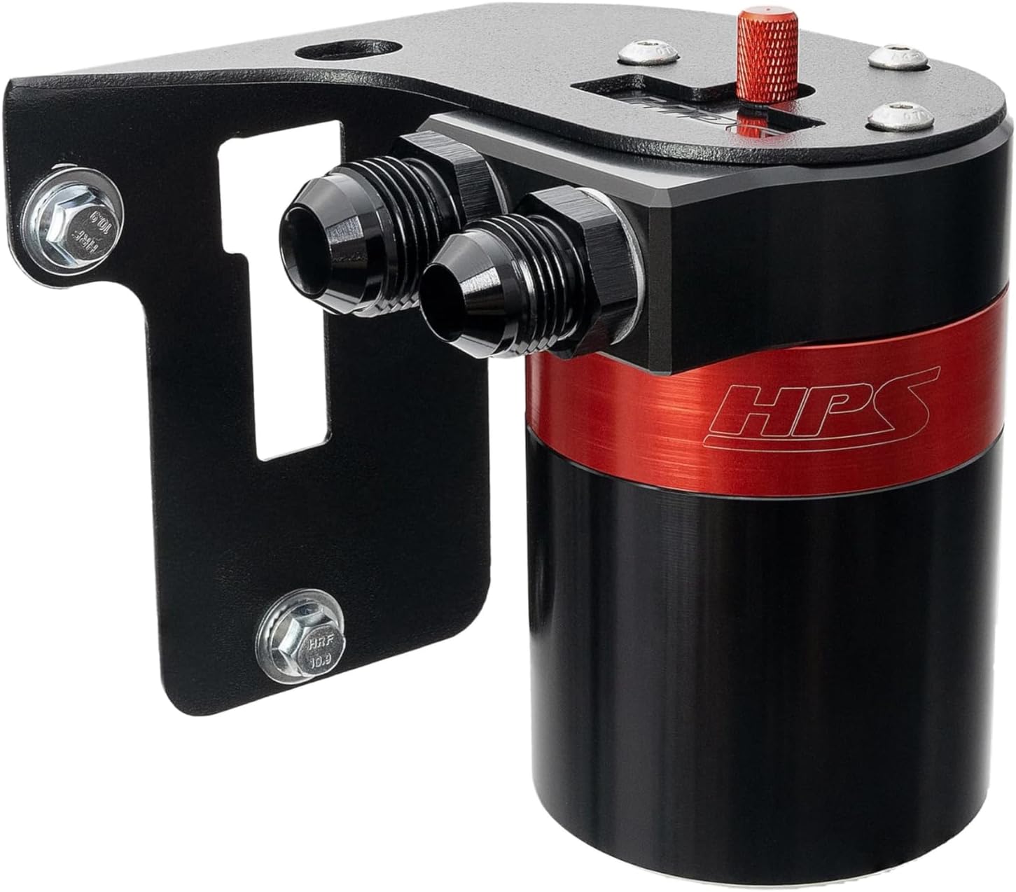 HPS Black Aluminum Oil Catch Can Kit Compatible for 2015-2021 Subaru WRX 2.0L Turbo, 860-007