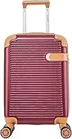 Mala de Viagem de Bordo Nice 10kg Rígida ABS Padrão ANAC com 4 Rodas duplas 360º e Trava de segredo numérico, divisória interna com zíper e elástico de fixação, Bordô, Santino - ABEV407P