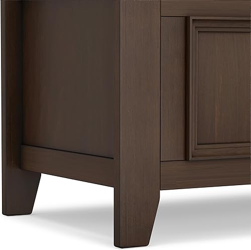 Vista 63 de SIMPLIHOME Amherst Banco de almacenamiento de entrada, asiento de pasillo de madera maciza de 48 pulgadas de ancho en gris niebla, banco